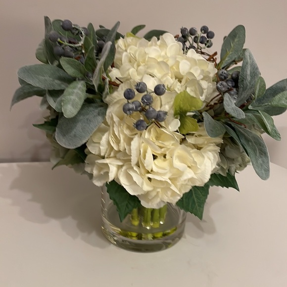 Other - Artificial flowers in a vase with greenery